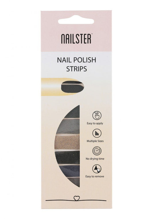 Nail Strip Glitter Dark Green/Nude/Grey